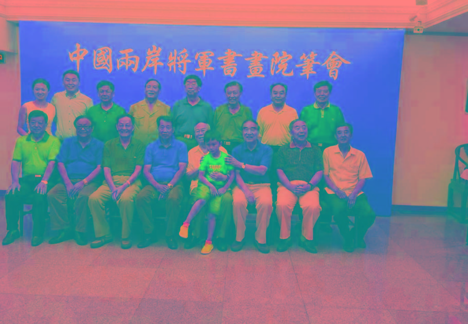 空軍原副司令景學(xué)勤中將、海軍原副司令趙興發(fā)中將等16位將軍合影留念